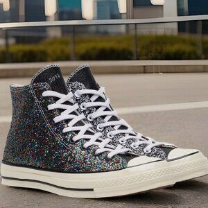 Converse JW Anderson x Chuck 70 Hi 'Glitter Pack Black Multicolor' 164697C 10